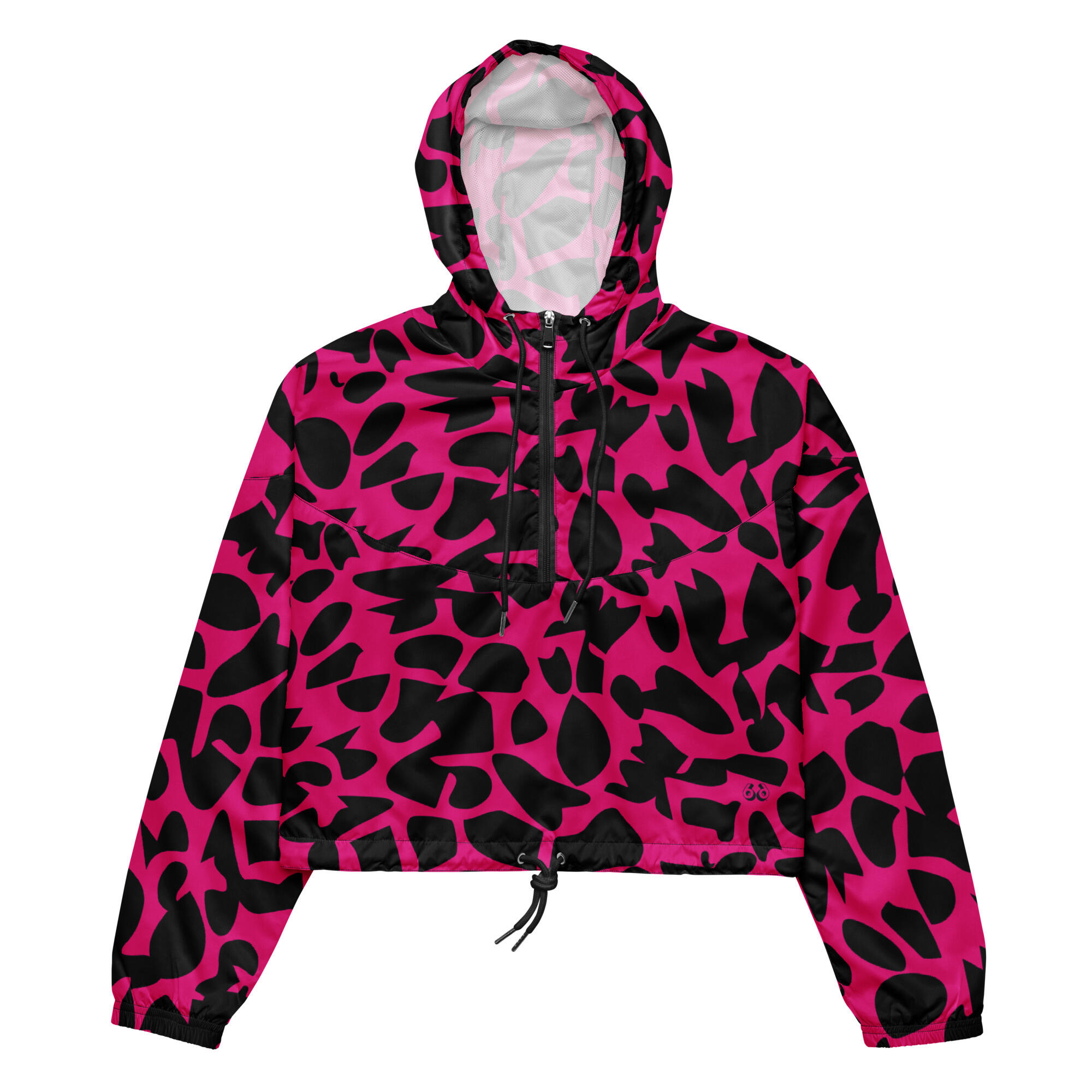 cropped windbreaker women's – fucsia zoo ground