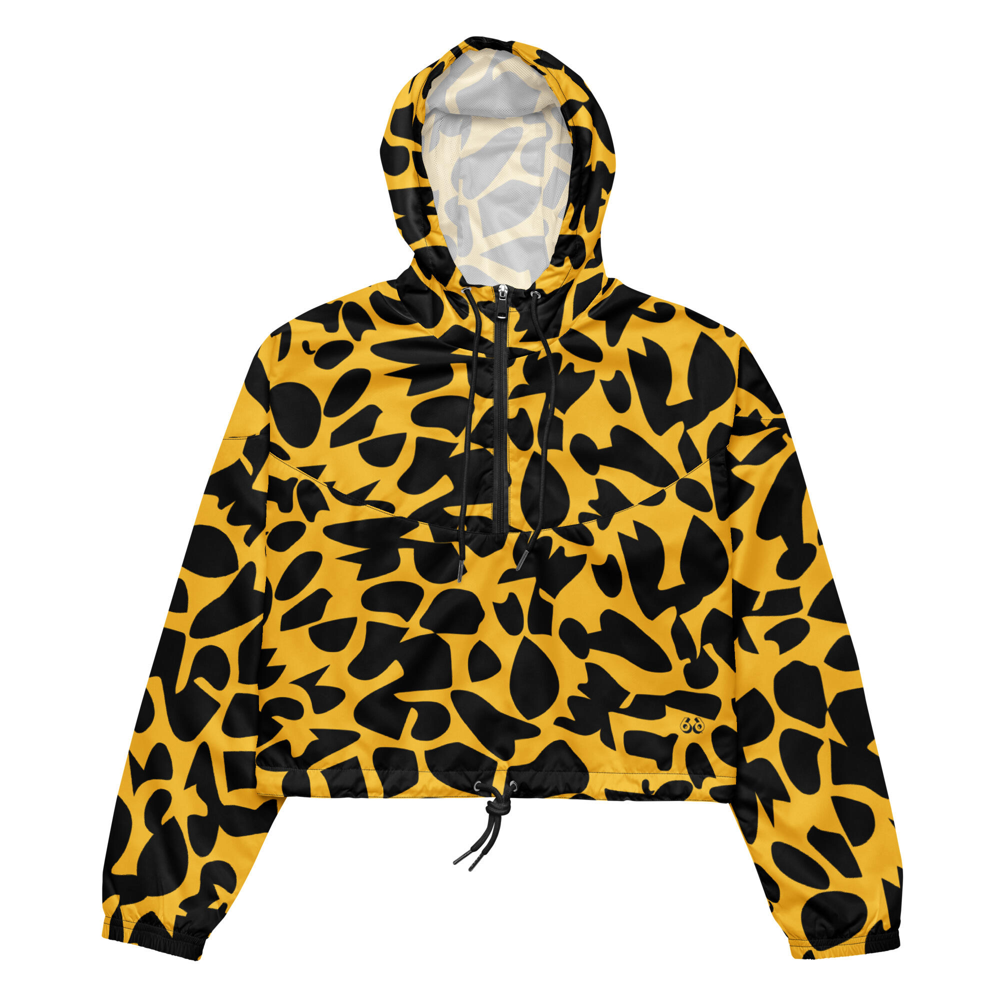 cropped windbreaker women's – yellow zoo ground