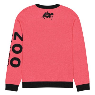 knitted men’s crew neck sweater – pink gorilla