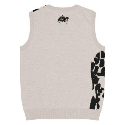 knit v neck vest –sand zoo ground