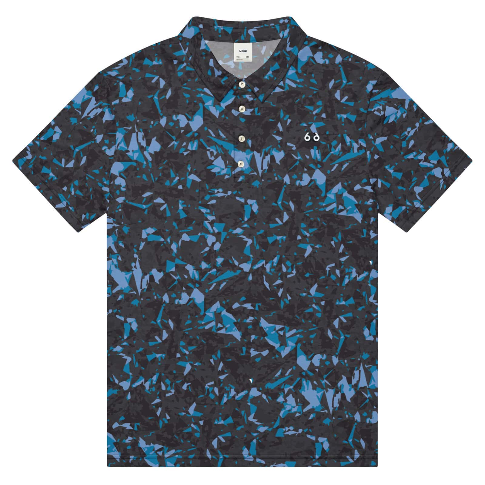men’s slim fit polo blue crystal