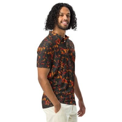 men’s slim fit polo orange crystal