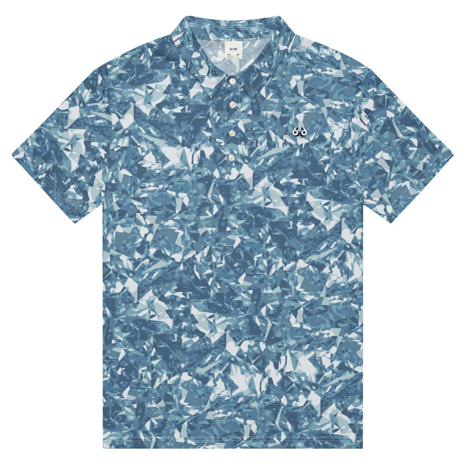 men’s slim fit polo light blue crystal