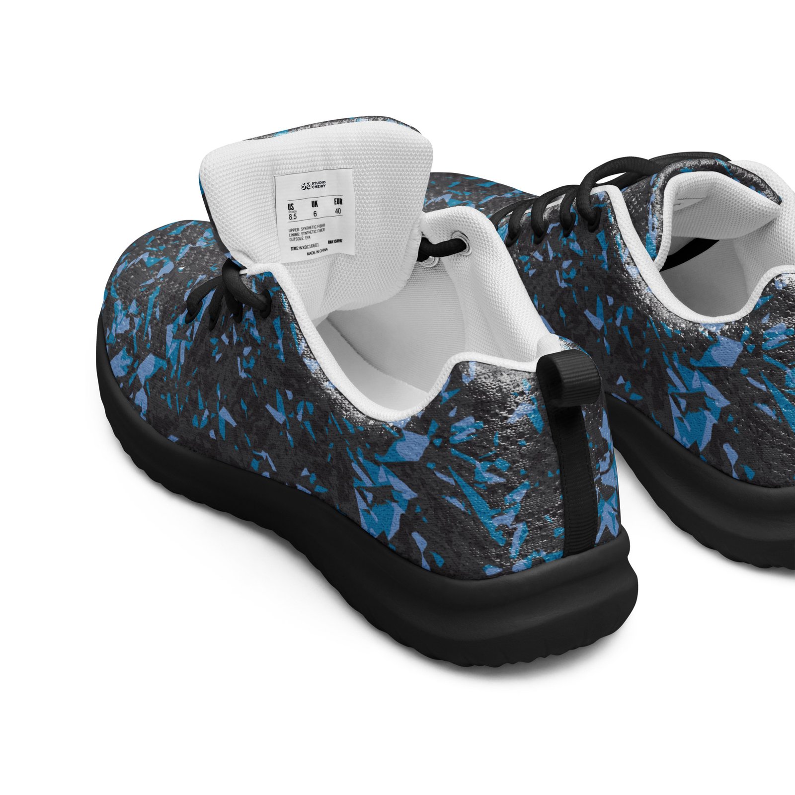 shoes men’s athletic – blue crystals