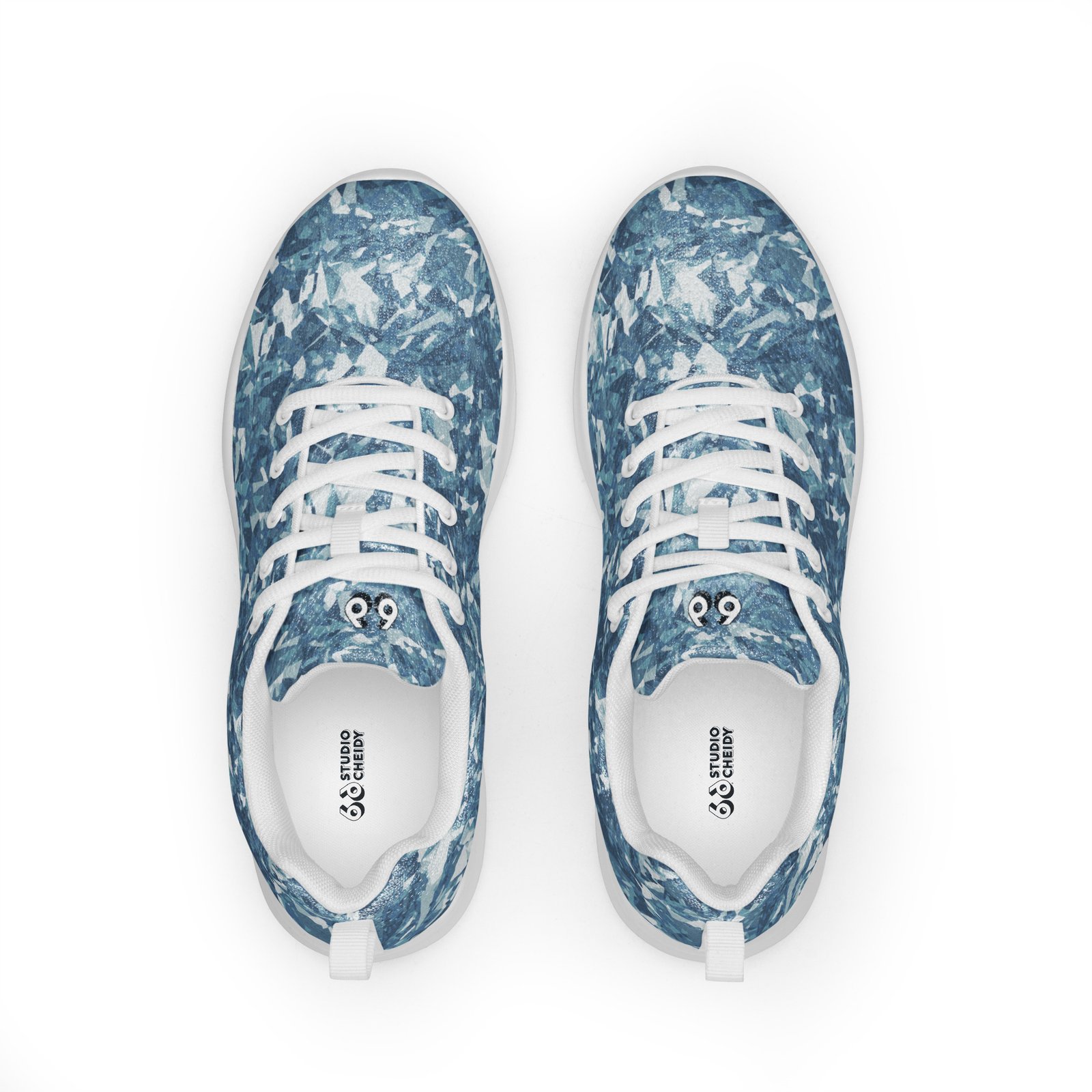 shoes men’s athletic – light blue crystals