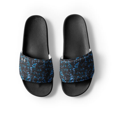 men’s slides blue crystal
