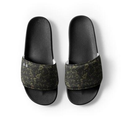 men’s slides green crystal