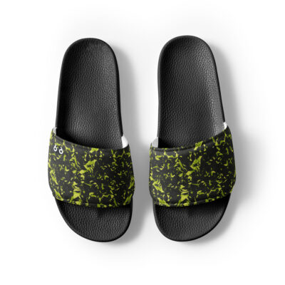 men’s slides yellow crystal