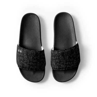 men’s slides black crystal