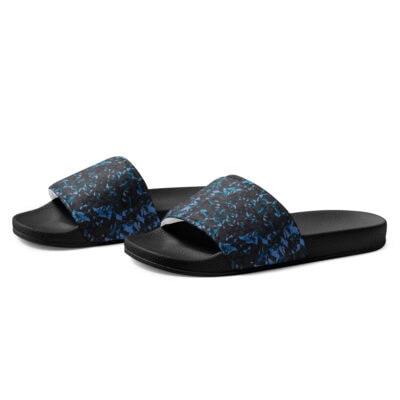men’s slides blue crystal