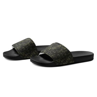 men’s slides green crystal