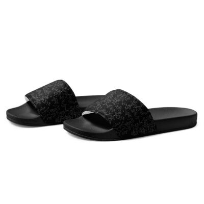 men’s slides black crystal