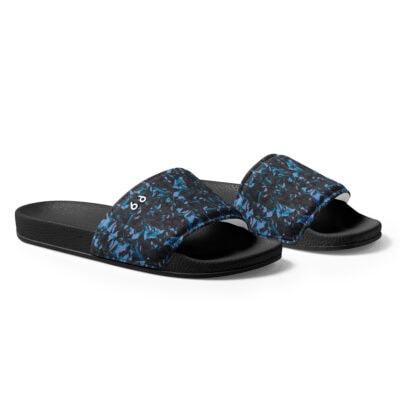 men’s slides blue crystal