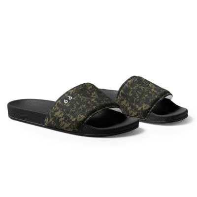 men’s slides green crystal