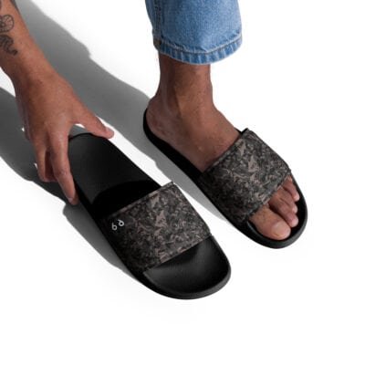 men’s slides gray crystal