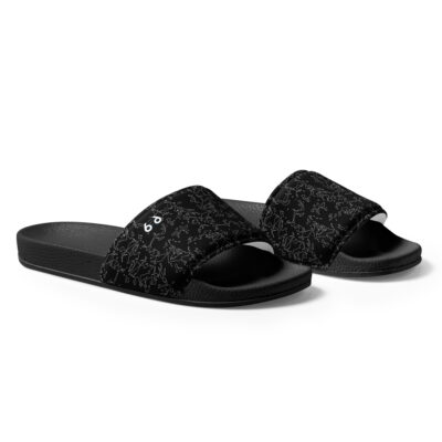 men’s slides black crystal