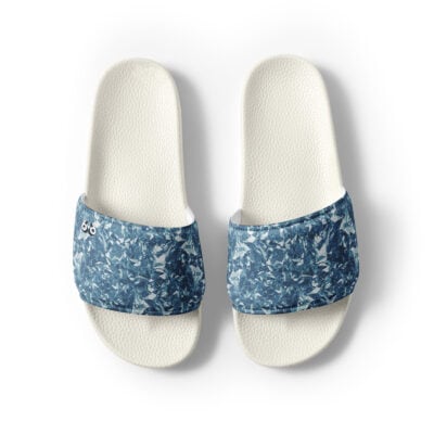 men’s slides light blue crystal