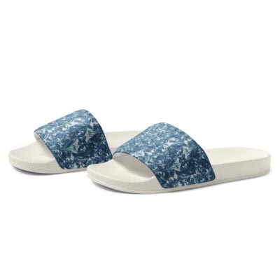 men’s slides light blue crystal