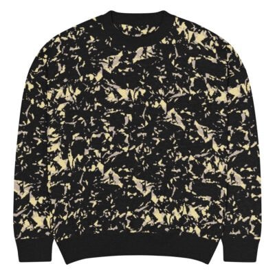 relaxed fit knitted crew neck sweater coco crystal