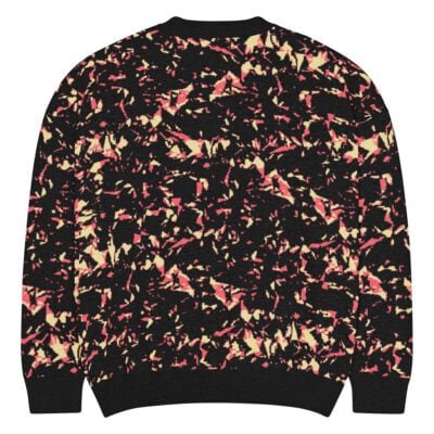 relaxed fit knitted crew neck sweater pink crystal