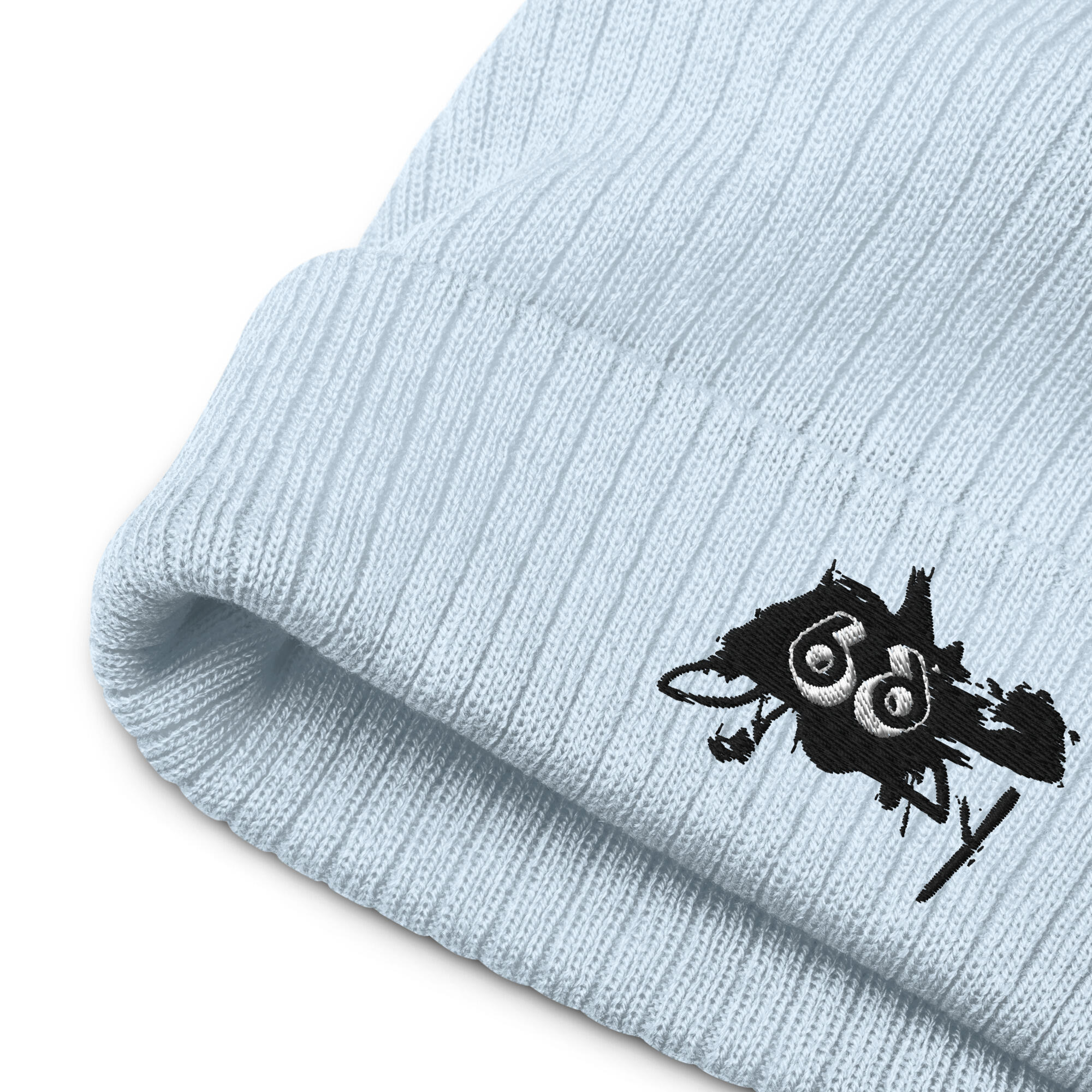 ribbed knit beanie pep sketch