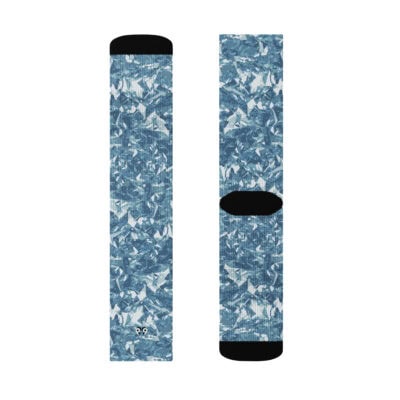 crew socks men's light blue crystal