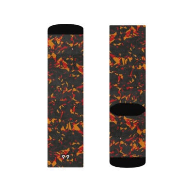 crew socks men's orange crystal