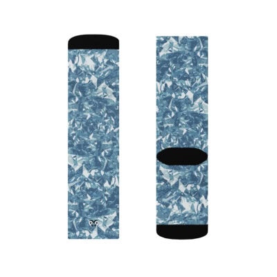 crew socks men's light blue crystal