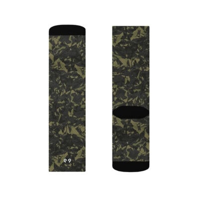 crew socks men's green crystal
