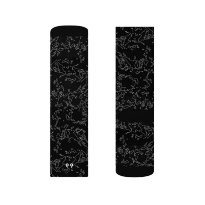 crew socks men's black crystal