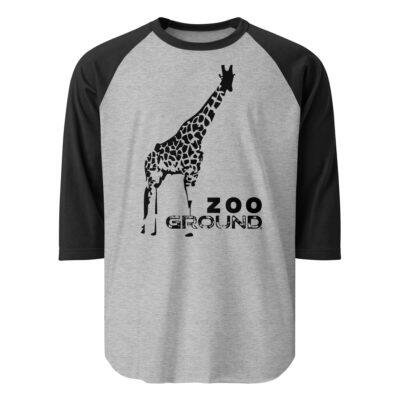 t shirt 3/4 sleeve raglan zoo ground