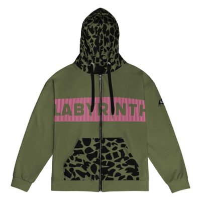 zip hoodie military labyrinth