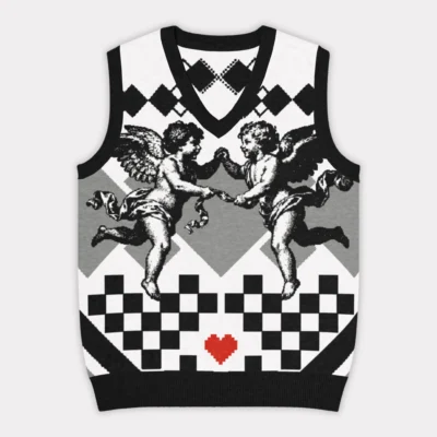 angels womens v neck knit vest