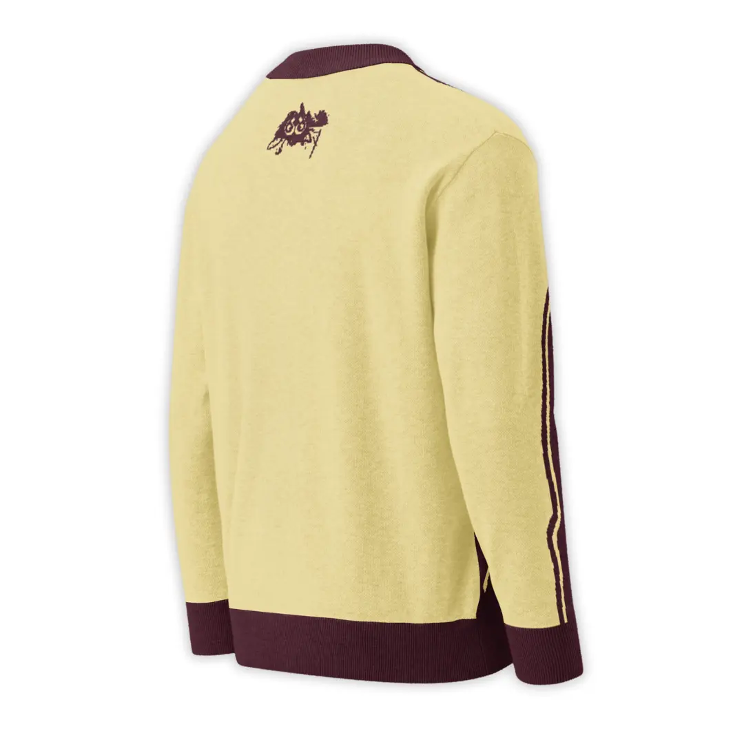 Men's Mellow Gorilla Zoo Ground Jacquard Cardigan, Glamorous Streetwear Style