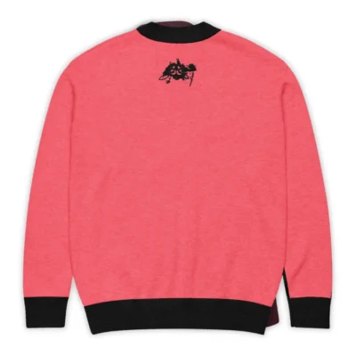 Men's Pink Gorilla Zoo Ground Jacquard Cardigan, Glamorous Streetwear Style