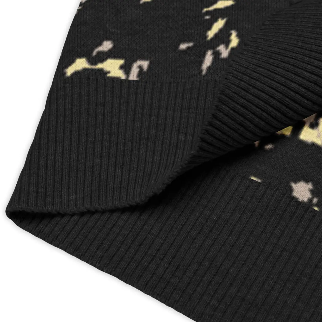 Men's knitted V-neck vest featuring an all-over Crystal print. A bold and distinctive piece, perfect for a glam contemporary streetwear style.