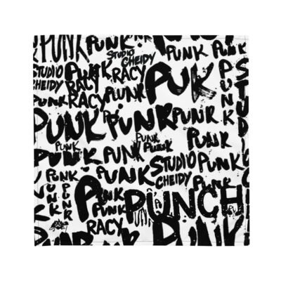 bandana white and black