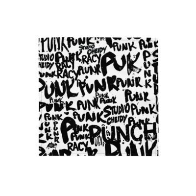 bandana white and black