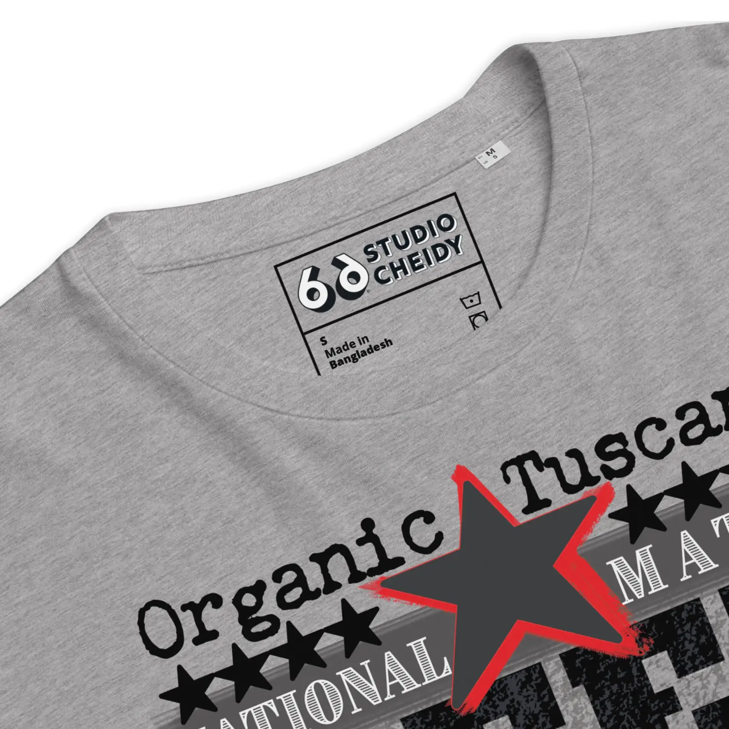 gray t shirt men tuscany detail