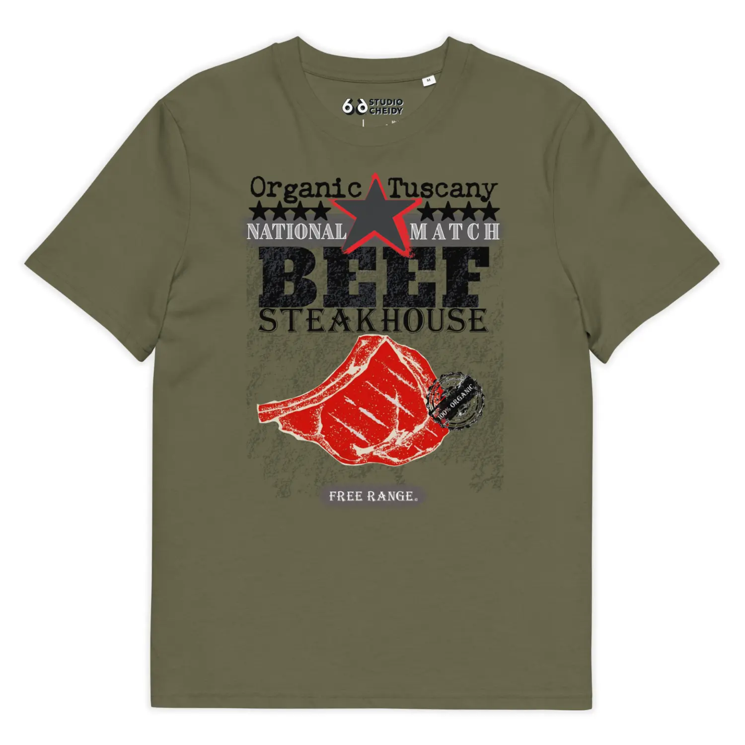 khaki t shirt men tuscany