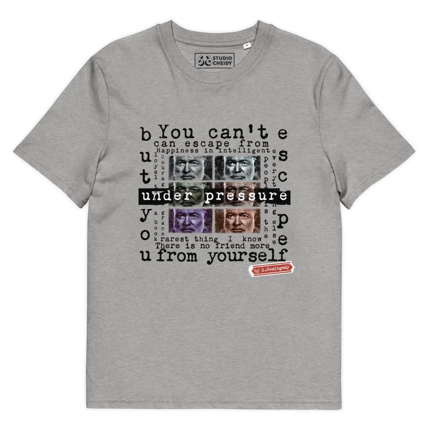 mens t shirt in gray intellectual