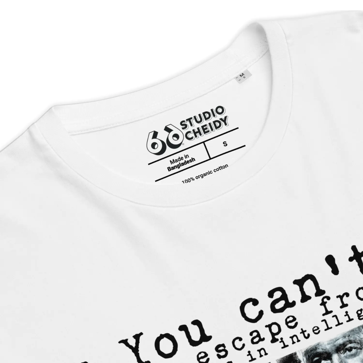 mens t shirt intellectual street detail