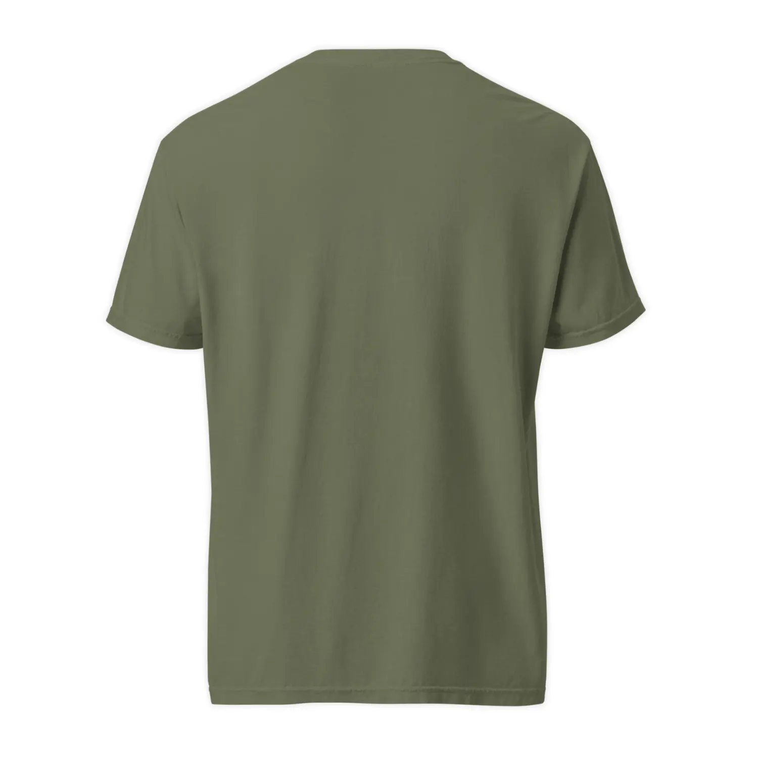 Men's classic 100% cotton crew neck t-shirt in solid grey with a small Studio Cheidy logo embroidered on the chest.