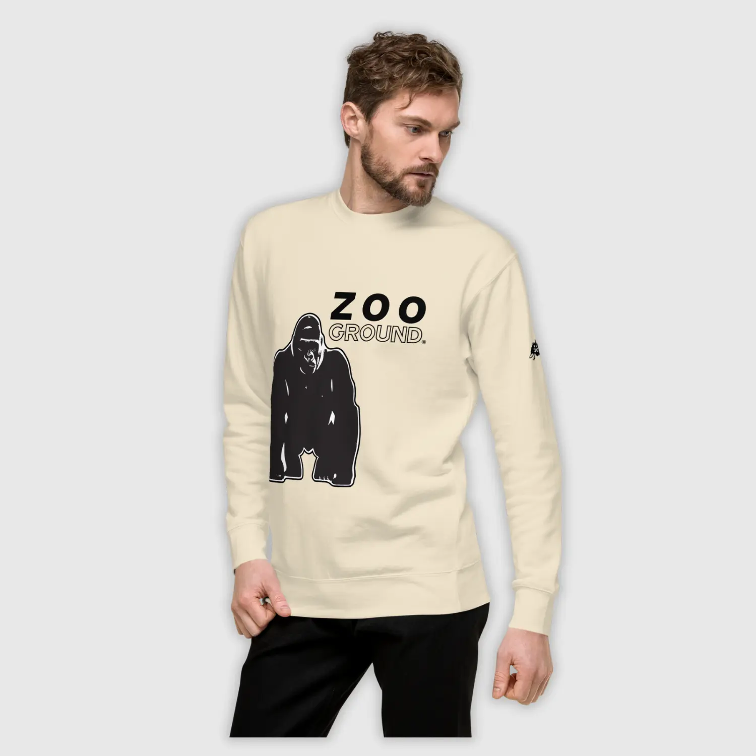sweatshirt mens design gorilla bone dynamic front
