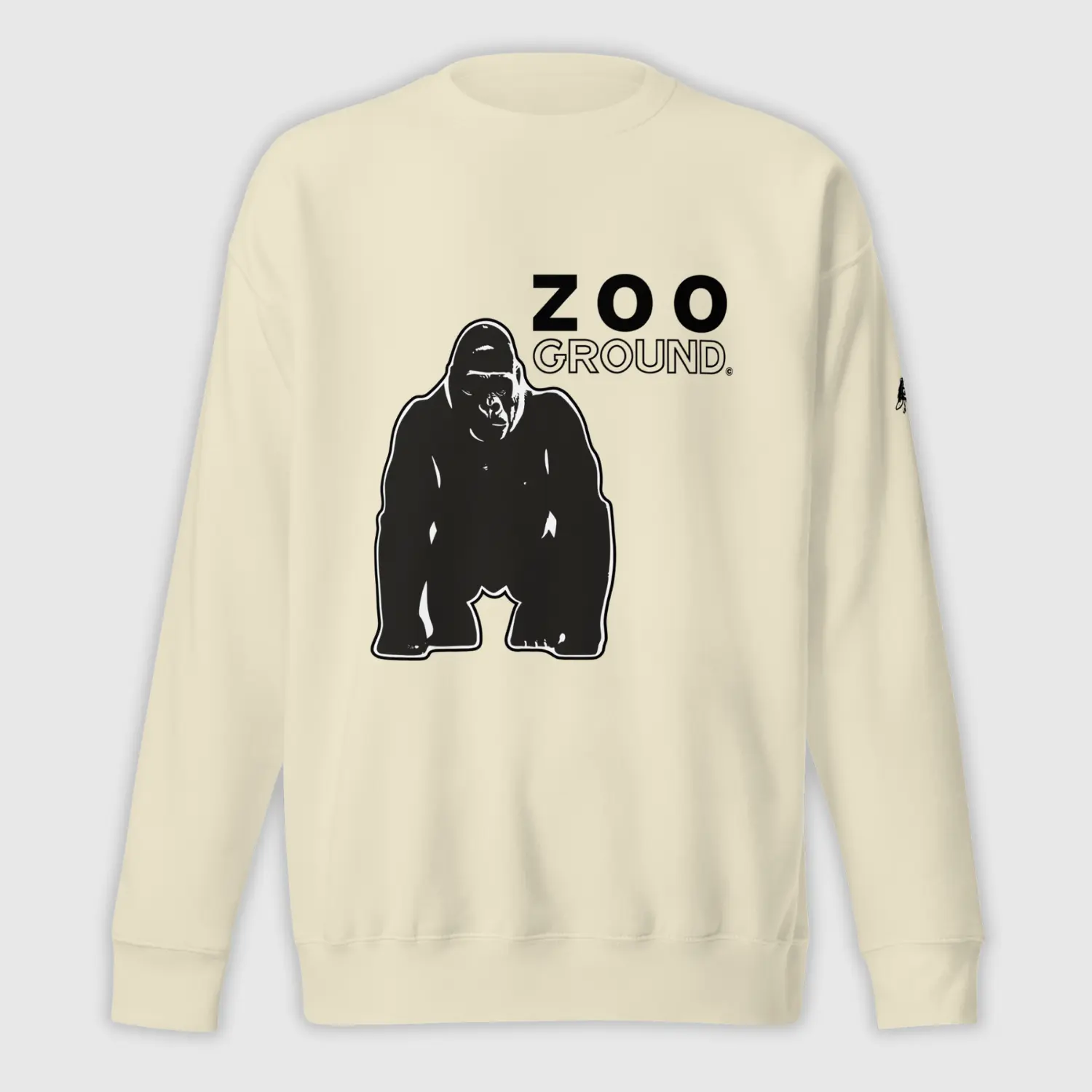 sweatshirt mens design gorilla bone front