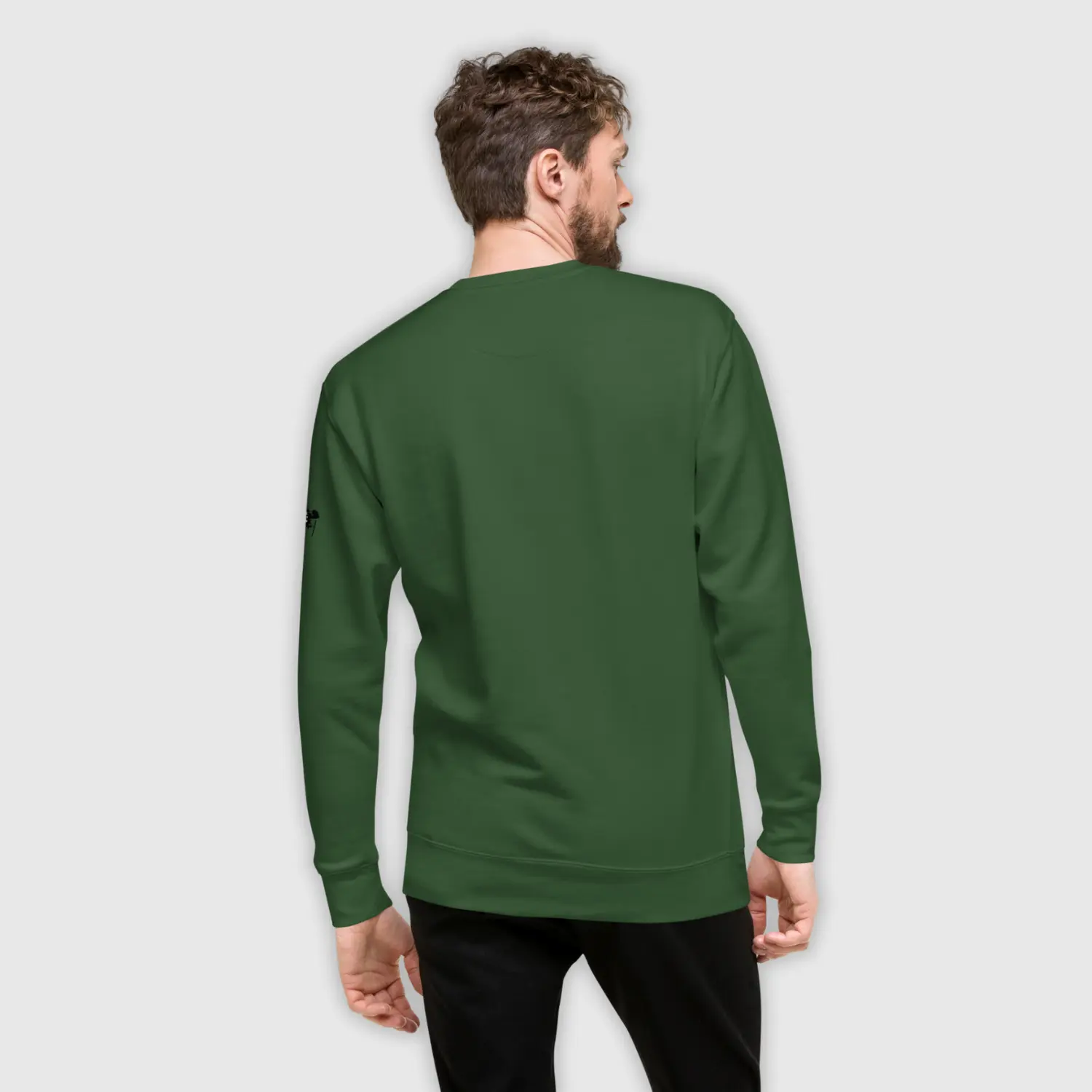sweatshirt mens design gorilla forest green dynamic back