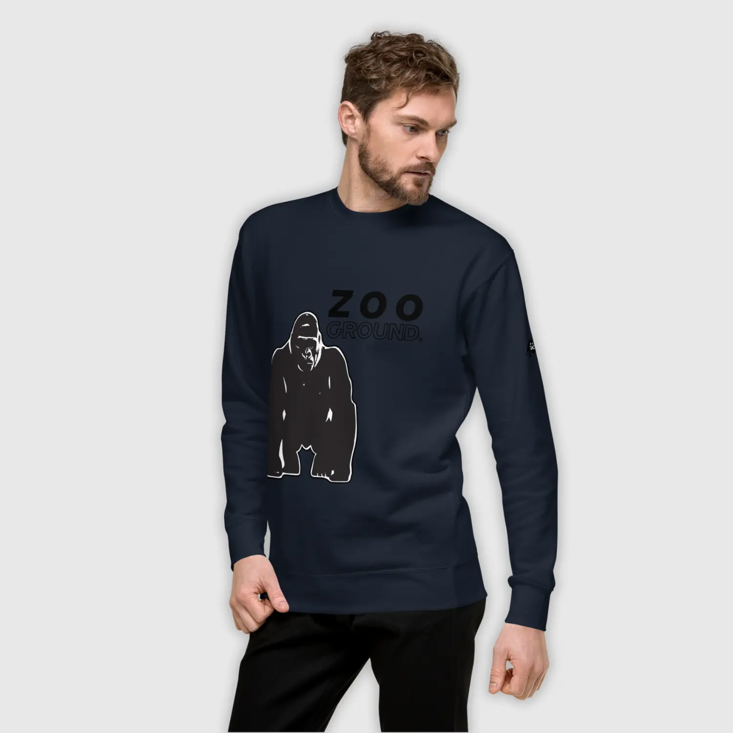 sweatshirt mens design gorilla navy blazer dynamic front