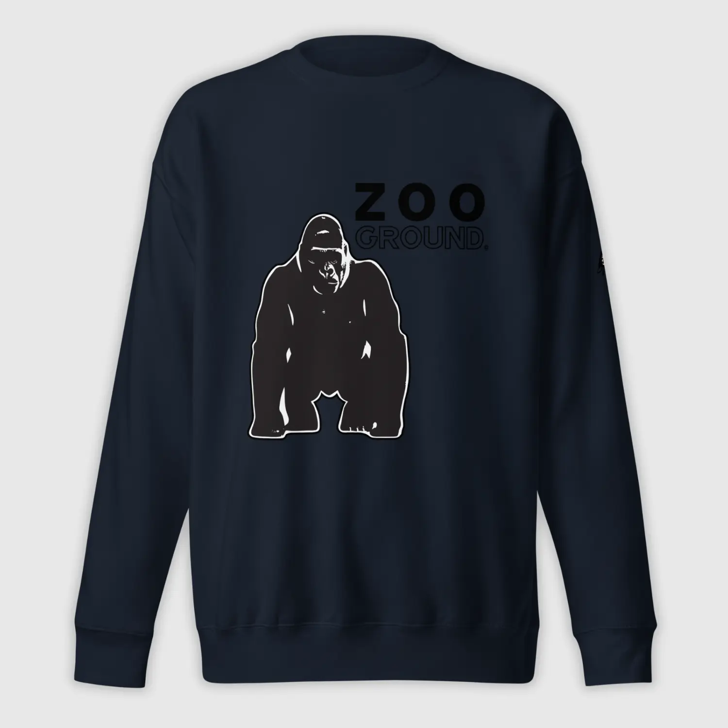 sweatshirt mens design gorilla navy blazer front