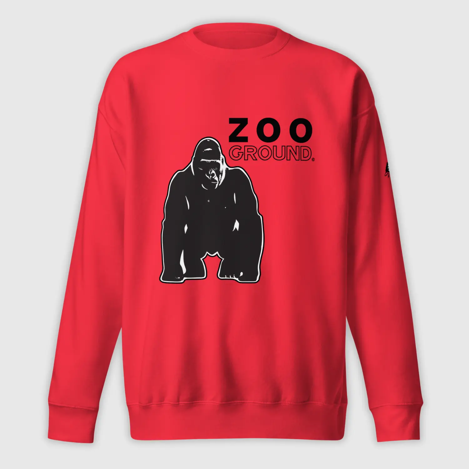 sweatshirt mens design gorilla red front