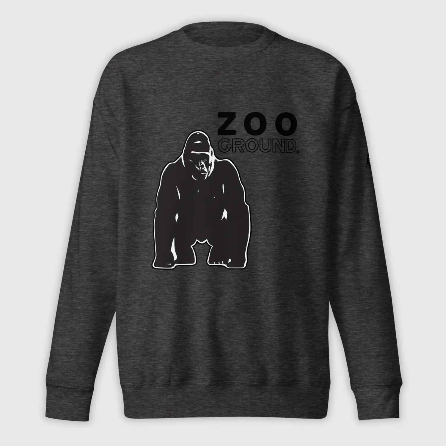 sweatshirt mens design gorilla vintage black front